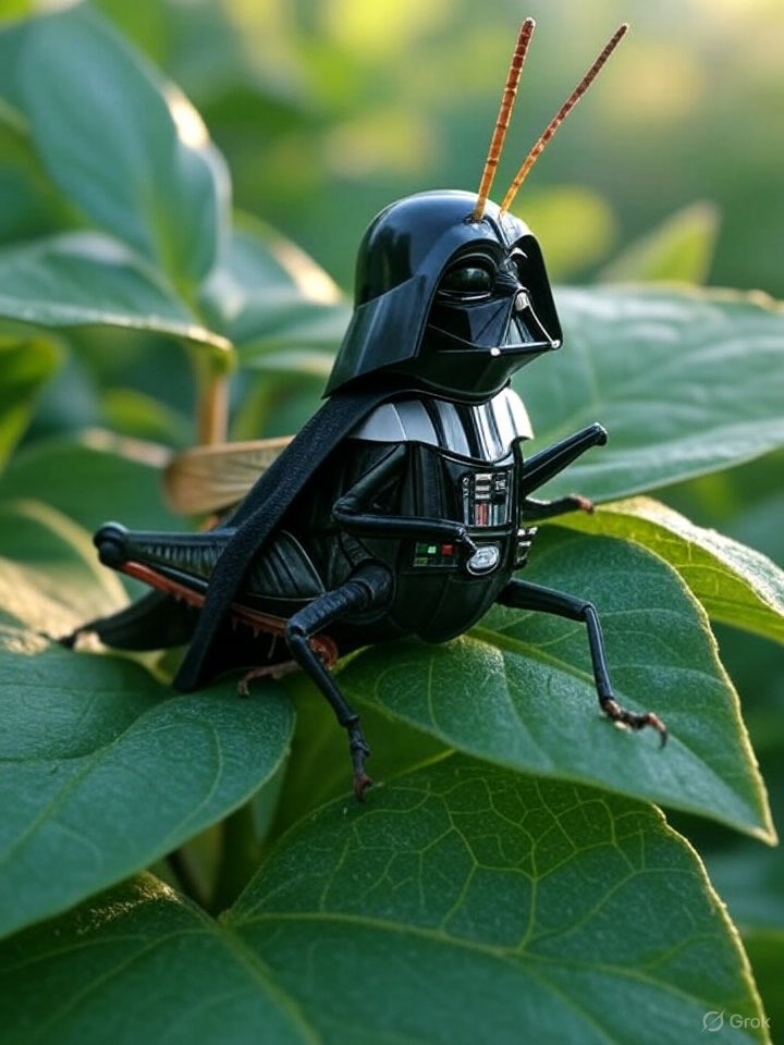 feysless's tweet image. My son just had to ask what would a vader hopper look like….thanks @grok