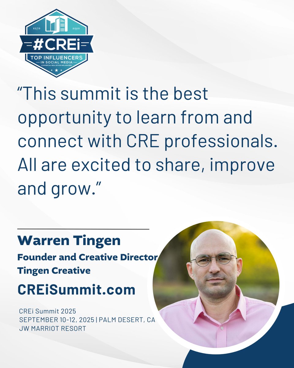 dayharrison's tweet image. Last year at the @CREiSummit, I met Warren Tingen. We had a wonderful conversation and had so much insight to share.
Who knew that the next year (2025), we would be working closely together on a team to help advance the 2025 CREi Summit.
Let's go! creisummit.com