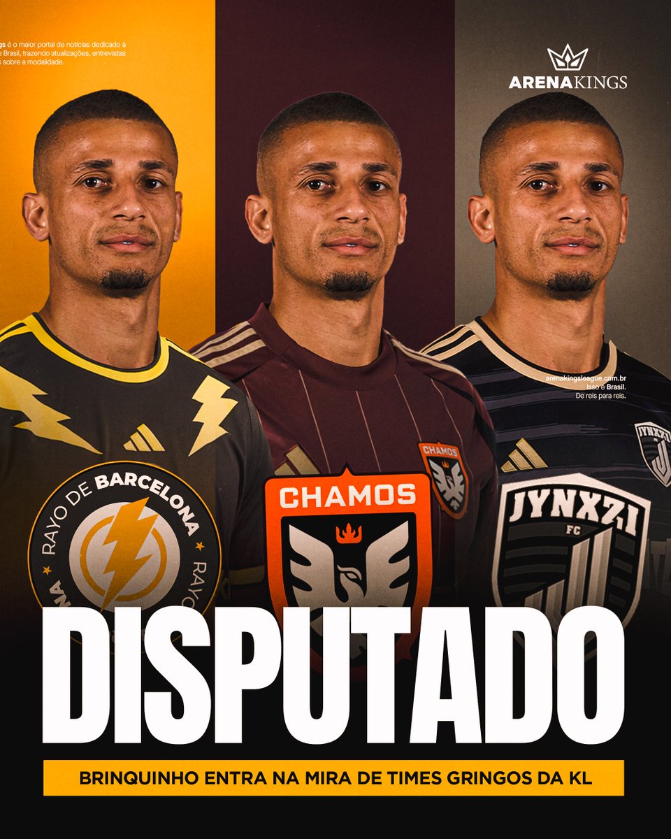 🚨 Brinquinho, jogador draftado pelo Capim FC, vem recebendo sondagens de times da Kings League do mundo todo!

Entre os interessados estão:
• Rayo de Barcelona
• Los Chamos (atual campeão da Kings League Américas)
• Jynxzi FC (onde ele já atuou)
• Entre outros times... 👀🤯