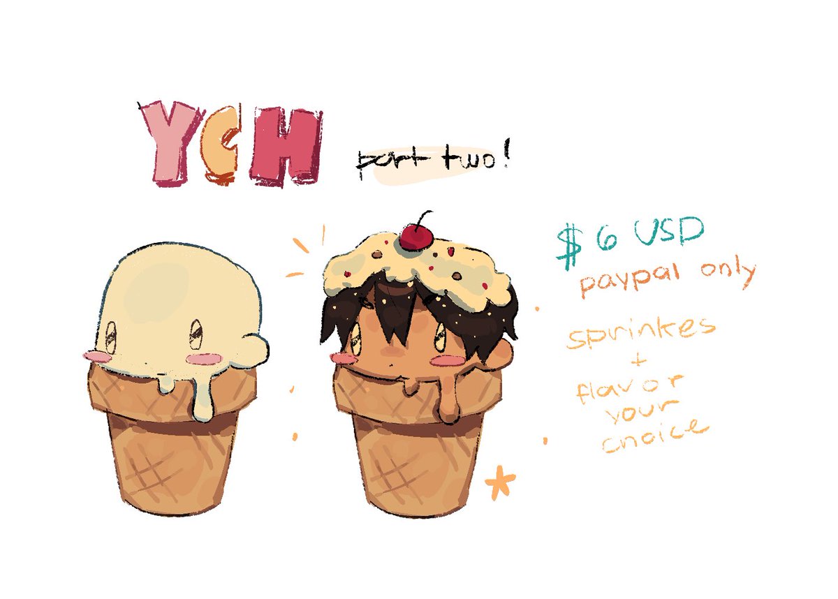 daisycosm's tweet image. doing this again dm if you’re interested! I’ll be taking 3 slot first come first serve #commissionsopen #ych 🍦
