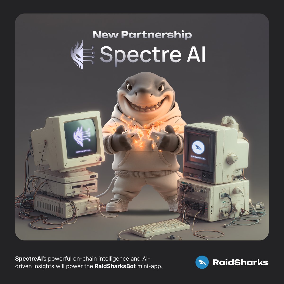 RaidSharks's tweet image. We’re excited to announce a new strategic partnership between RaidSharks and @Spectre__AI!
SpectreAI is the leading AI-powered Web3 research platform, offering the most advanced on-chain data, sentiment analysis, and technical insights—built to give crypto users a decisive edge.…