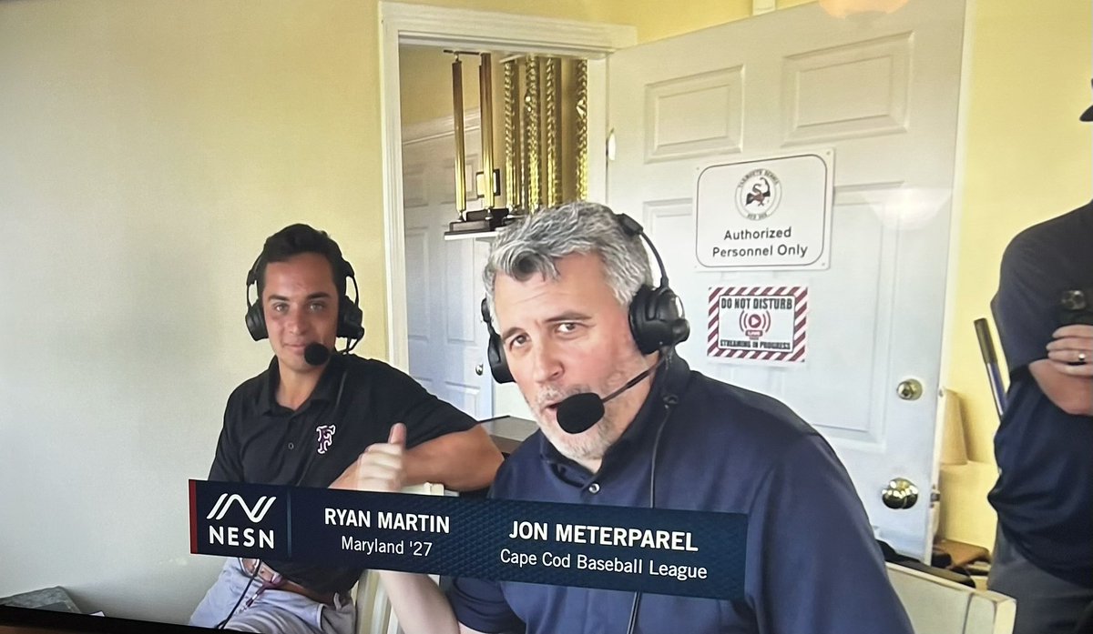 RyanMartinPxP's tweet image. Reflecting on this past Saturday — so appreciative to have called the 2025 @OfficialCCBL All-Star Game for @NESN & Cape League TV!
An unforgettable experience & a privilege to share w/ @meatstweets, @BurgessLuke03, & @AdamCBeck18.
Cape League TV replay: vcloud.hudl.com/broadcast/embe…