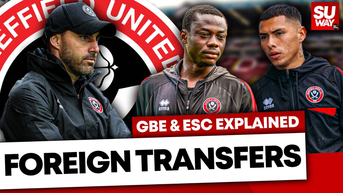 SheffUnitedWay's tweet image. GBE and ESC explained 👌
Who can United sign from abroad? How does the system work? Why is it important?
Full details at 7pm: youtu.be/yKTDs-JITy0