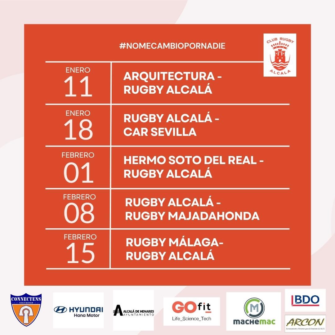 🏉 Senior masculino DHB
🔴⚪️ Ya tenemos el calendario de la Primera Fase de competición, con el debut, el primer fin de semana de octubre, en casa del recién ascendido Silicius Alcobendas B. 

#nomecambiopornadie