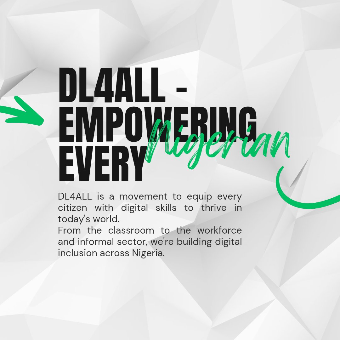 DokjaReads's tweet photo. DL4ALL is about empowering every Nigerian — from classrooms to workplaces and even the grassroots — with the digital skills they need to thrive. (2/3)
#DoDeelFCT #DigitalNigeraFCT #DigitalLiteracyCDS #NYSCFCT #Mindthe_GapNG #DL4ALL #NITDA #DL4ALL_FCT https://t.co/MFjhDAjsUj