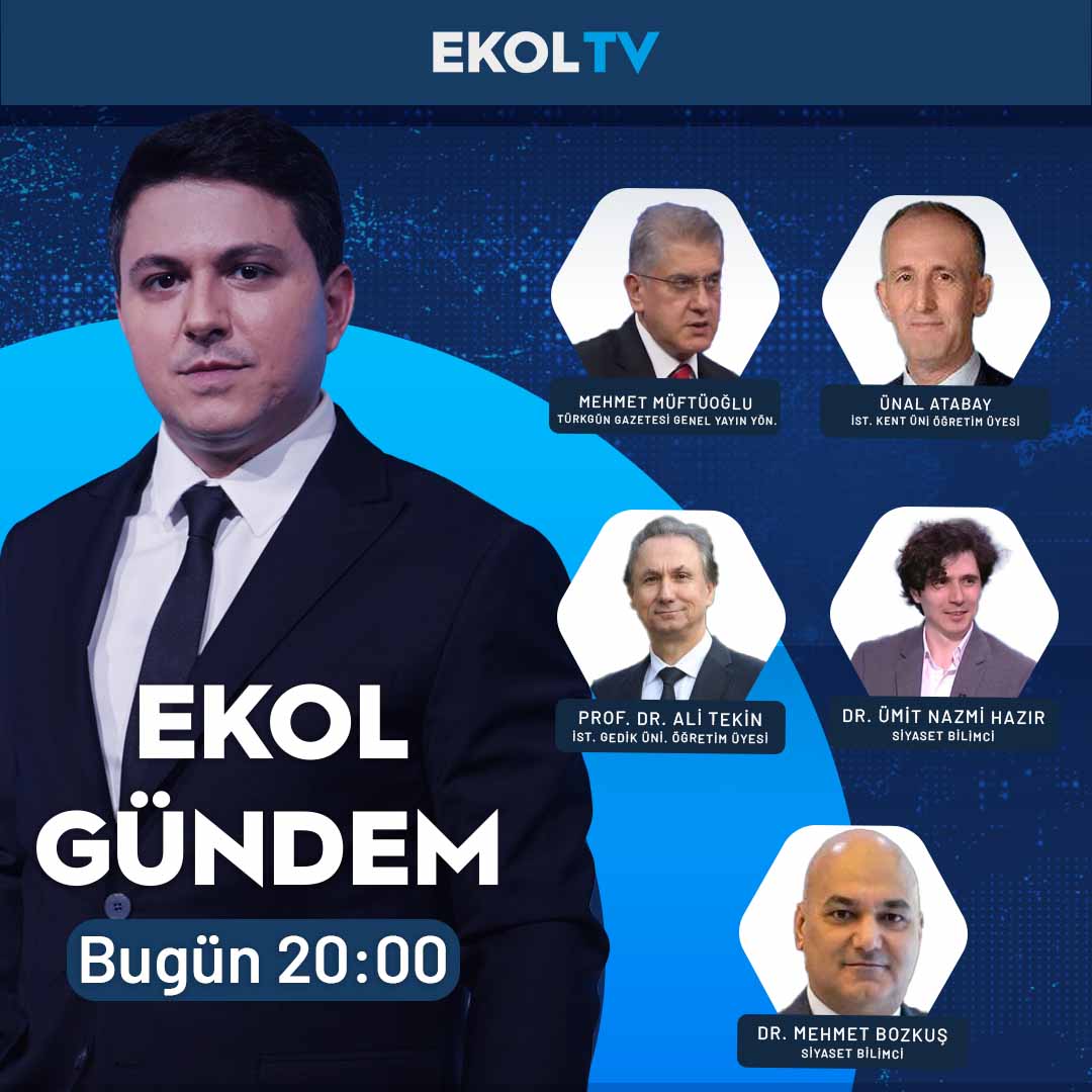 Ekol TV (@ekoltvv) on Twitter photo Siyasetteki son kulisler, sosyal medyanın gündemi, ekonomideki son gelişmeler Ekol Gündem’de!
<a href="/caglarcilara/">Çağlar Cilara</a> soruyor, <a href="/M_Muftuoglu53/">Mehmet Müftüoğlu</a>, <a href="/unalatby/">Ünal Atabay</a>, <a href="/AliTekin04/">Ali Tekin</a>, <a href="/DrUmitNazmi/">Ümit Nazmi Hazır</a>, <a href="/MehmetBozkus02/">Dr.Mehmet BOZKUŞ🇹🇷</a> yanıtlıyor.
Ekol Gündem, bu akşam 20.00’de Ekol TV’de. Siyasetteki son kulisler, sosyal medyanın gündemi, ekonomideki son gelişmeler Ekol Gündem’de!
<a href="/caglarcilara/">Çağlar Cilara</a> soruyor, <a href="/M_Muftuoglu53/">Mehmet Müftüoğlu</a>, <a href="/unalatby/">Ünal Atabay</a>, <a href="/AliTekin04/">Ali Tekin</a>, <a href="/DrUmitNazmi/">Ümit Nazmi Hazır</a>, <a href="/MehmetBozkus02/">Dr.Mehmet BOZKUŞ🇹🇷</a> yanıtlıyor.
Ekol Gündem, bu akşam 20.00’de Ekol TV’de.