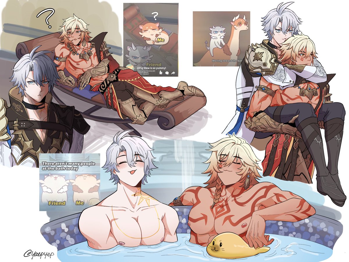 yaepyep's tweet image. reposting from my 2nd acc bc i decided to delete it (1):
the sillies in bath #phaidei