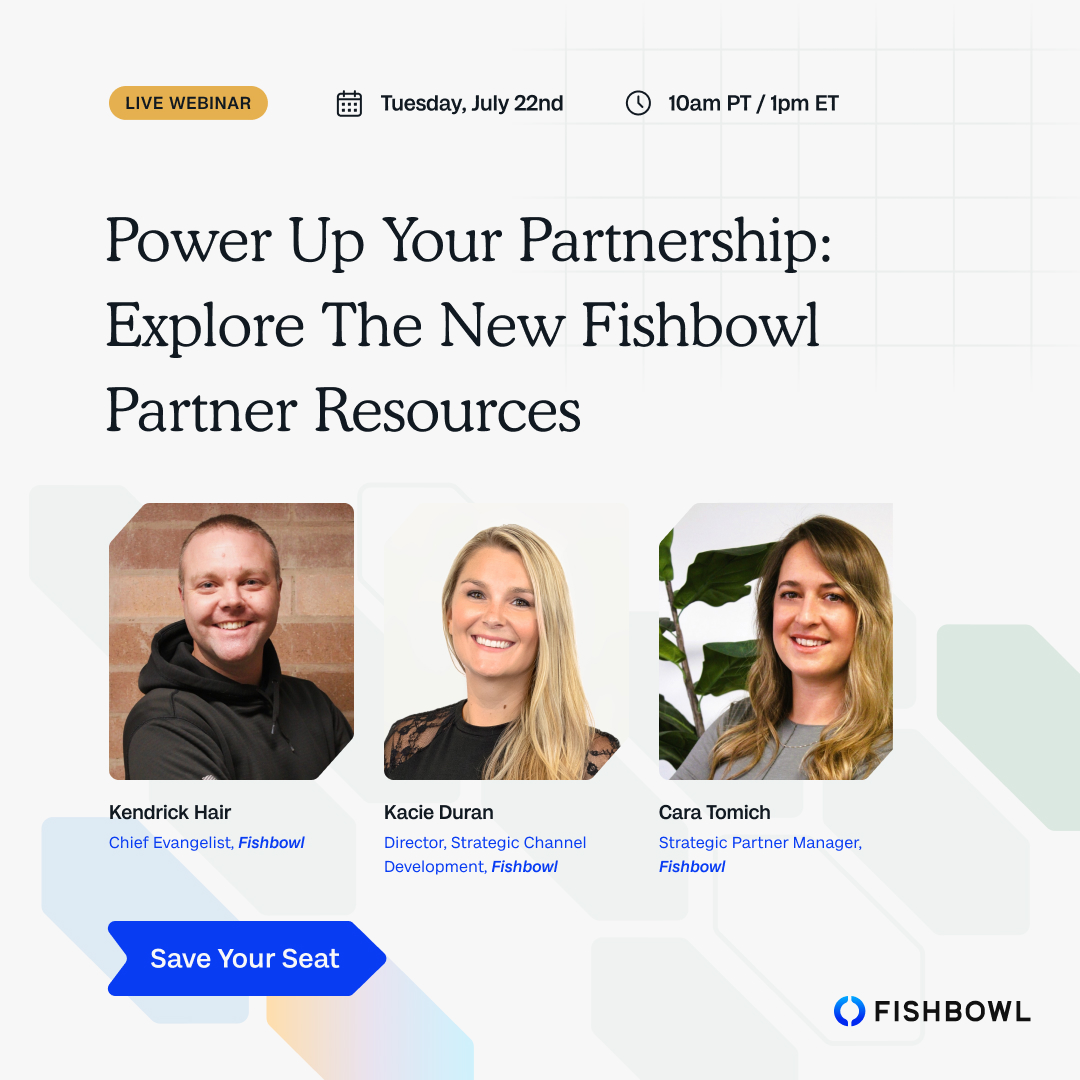 ⏰ Fishbowl Partners last chance to register!
Don’t miss tomorrow’s Power Up Your Partnership webinar and get a first look at the new Fishbowl Partner Portal and LinkedIn Partner Community.
Grow your business, earn rewards, and stay informed.
fbinv.zoom.us/webinar/regist…