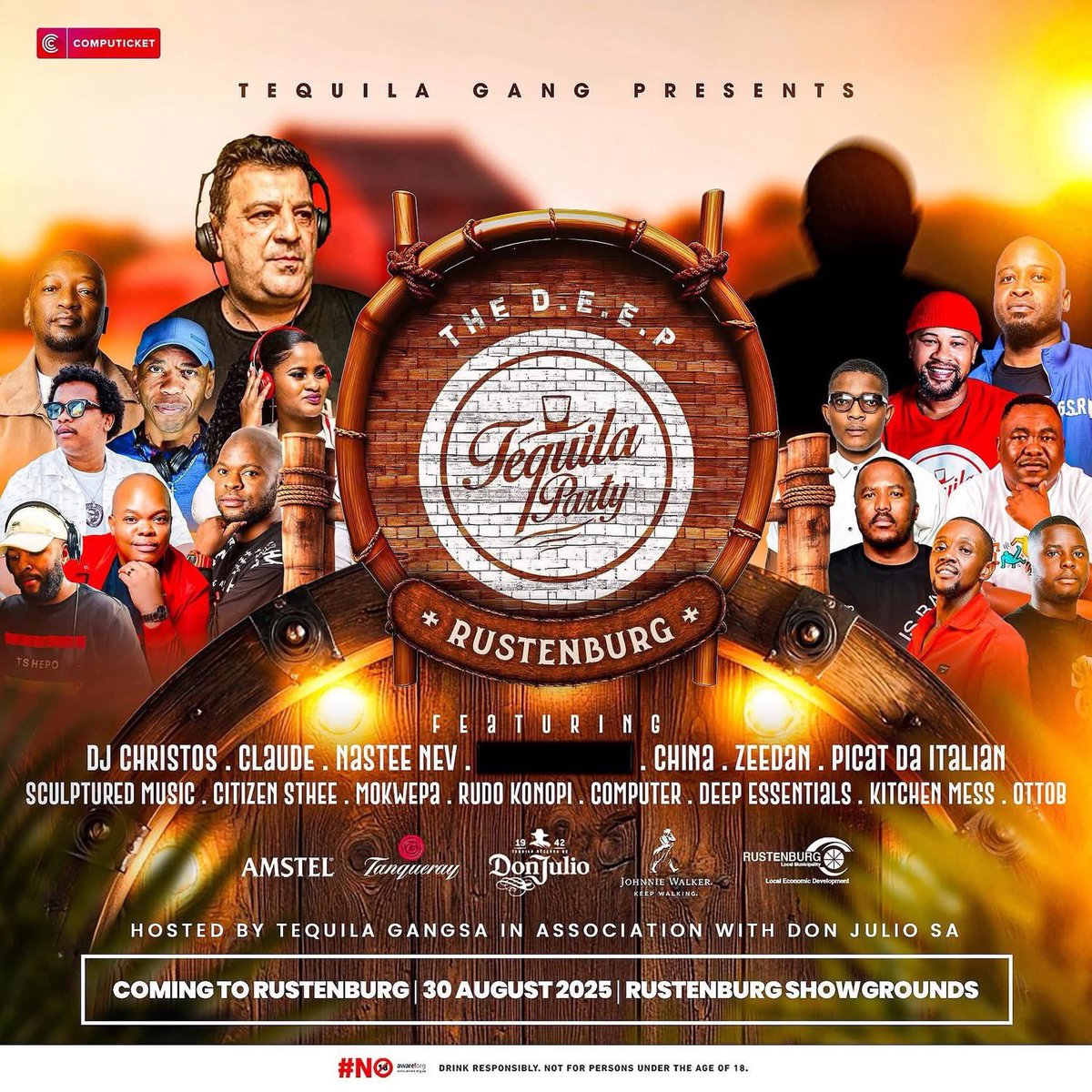 OttoB_'s tweet image. Dj Christos
The D•E•E•P |RUSTENBURG 2025|
#ALL_VIP_ExperiencE | #TequilaParty |
• Date: 30 August 2025
• Venue: Rustenburg Showgrounds
• Time: 13:00
• Tickets 🎫 Available @computicket NationWide|
computicket-boxoffice.com/e/the-deep-rus… |
#GANG❤️Rustenburg | #WeLoveHouseMusic |