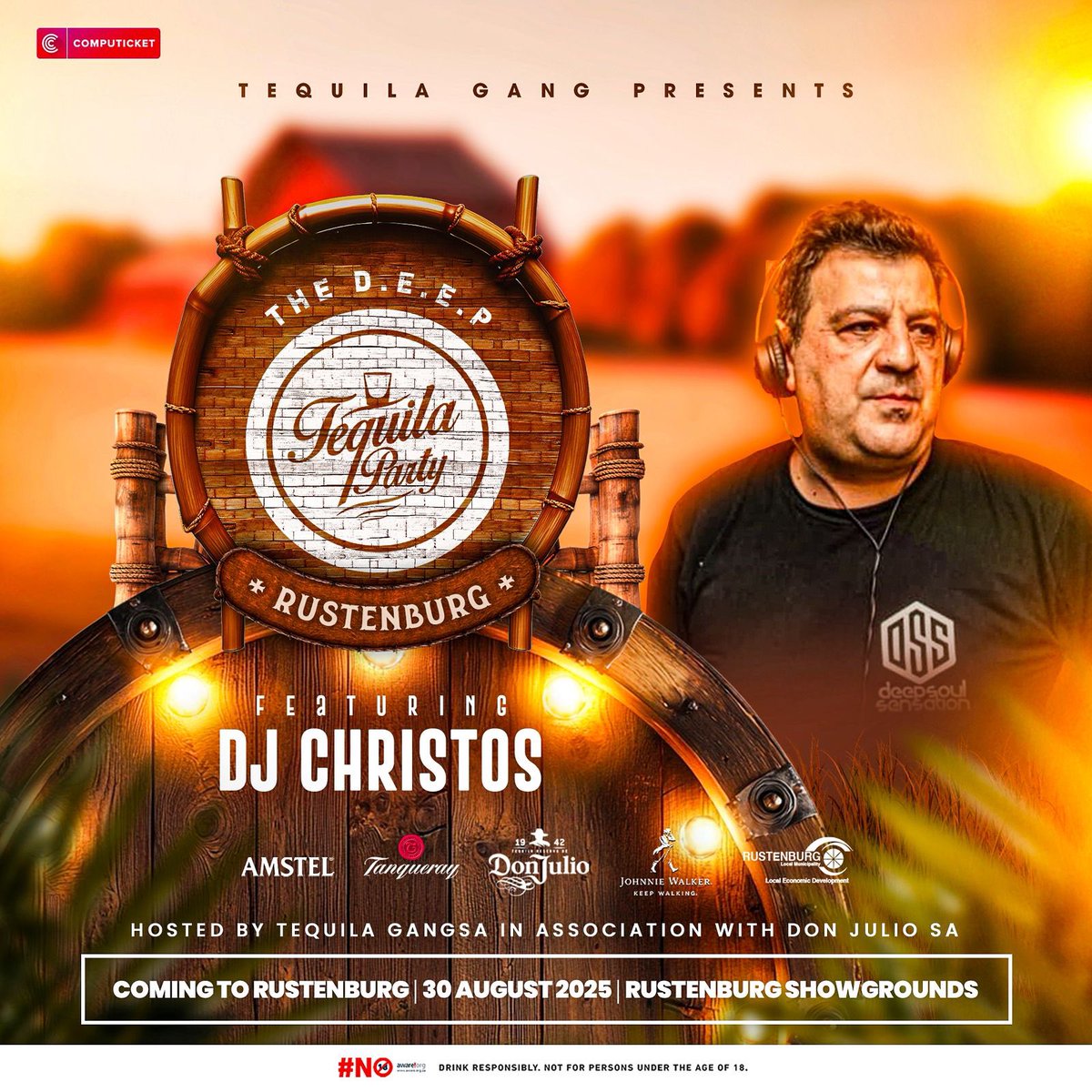 OttoB_'s tweet image. Dj Christos
The D•E•E•P |RUSTENBURG 2025|
#ALL_VIP_ExperiencE | #TequilaParty |
• Date: 30 August 2025
• Venue: Rustenburg Showgrounds
• Time: 13:00
• Tickets 🎫 Available @computicket NationWide|
computicket-boxoffice.com/e/the-deep-rus… |
#GANG❤️Rustenburg | #WeLoveHouseMusic |