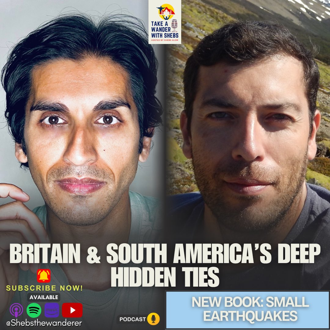 Shafik Meghji (@shafikmeghji) on Twitter photo A pleasure to chat to <a href="/ShebsAlom/">Shebs The Wanderer</a> on the latest episode of his podcast about the South American travels & stories that inspired #SmallEarthquakes, ahead of its publication on 31 July. A pleasure to chat to <a href="/ShebsAlom/">Shebs The Wanderer</a> on the latest episode of his podcast about the South American travels & stories that inspired #SmallEarthquakes, ahead of its publication on 31 July.