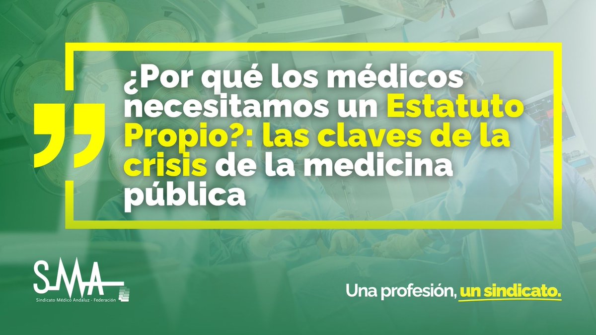 smandaluz's tweet image. 🟢 ¿Por qué los médicos necesitamos un Estatuto Propio?
📌 Las claves de la crisis de la medicina pública
Más información en ➡️ smandaluz.com/por-que-los-me…