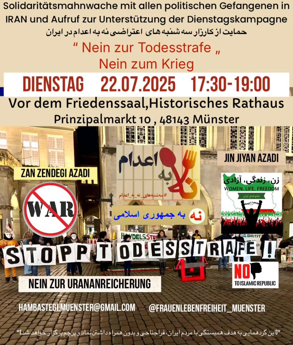 Muenstertube's tweet image. #Münster #Iran #iranRevolution #WomanLifeFreedom @promsgegennazis