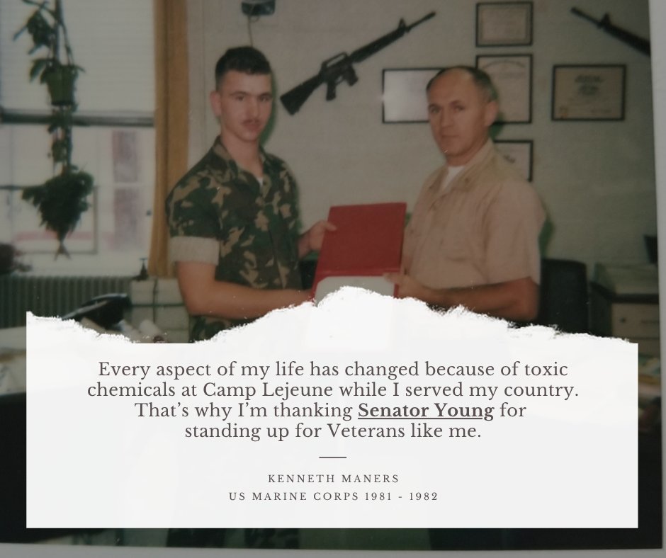 SOAAorg's tweet image. As a Veteran whose life has been forever changed by the impact of toxic water at Camp Lejeune during my service to our country, I want to thank @SenToddYoung for co-sponsoring the Ensuring Justice for Camp Lejeune Victims Act of 2025 (S. 907).
After leaving the Marine Corps, I…
