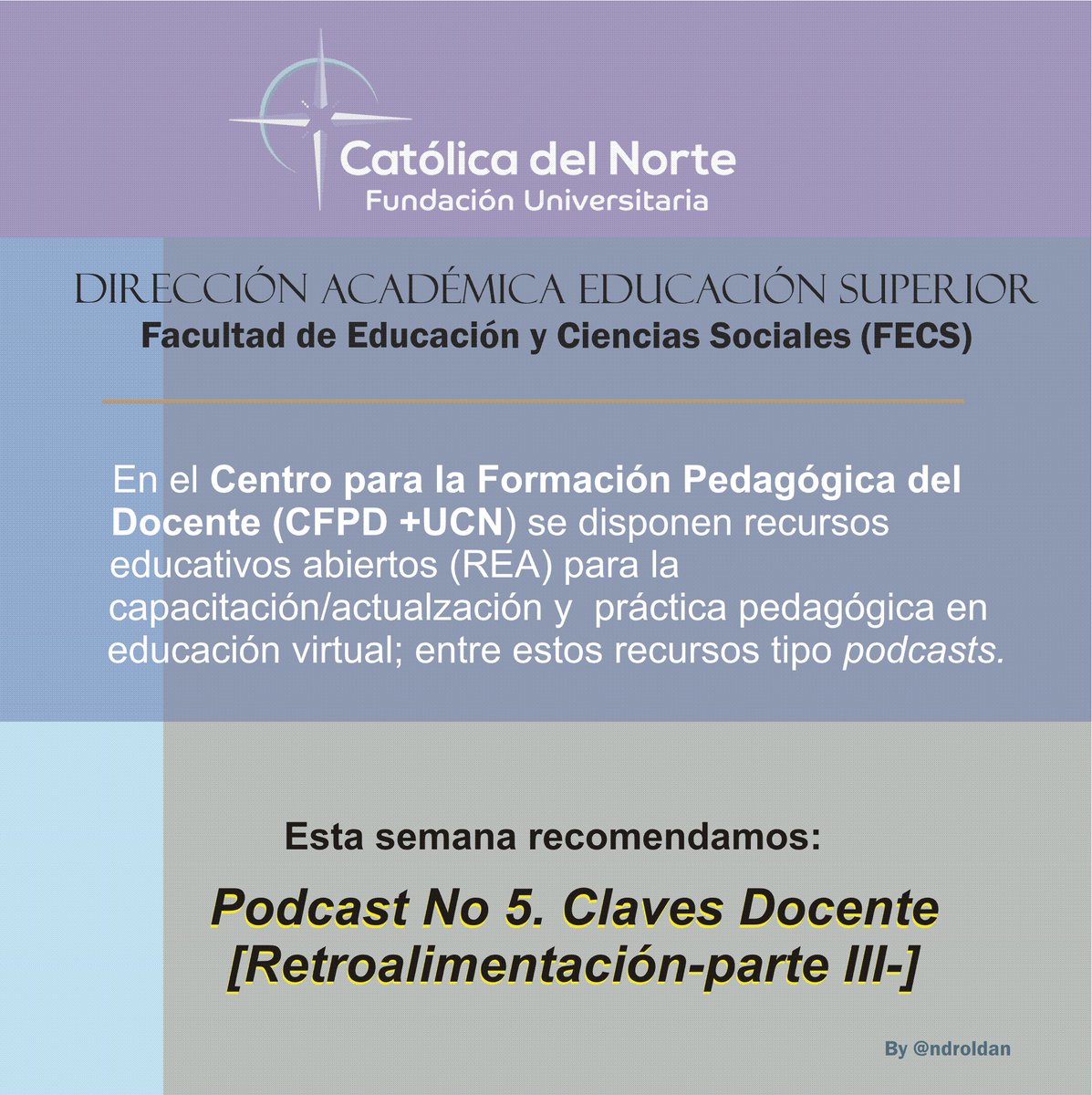 Sabemos de #EducaciónVirtual: en @soyucn la experiencia docente reconoce que retroalimentación es factor clave en el aprendizaje: más en este podcast: youtu.be/jgc1nvDfLrI 
| #Colombia #Bogotá #Medellín #Antioquia #Cali #Bucaramanga #Cartagena #Barranquilla #CatólicaDelNorte |