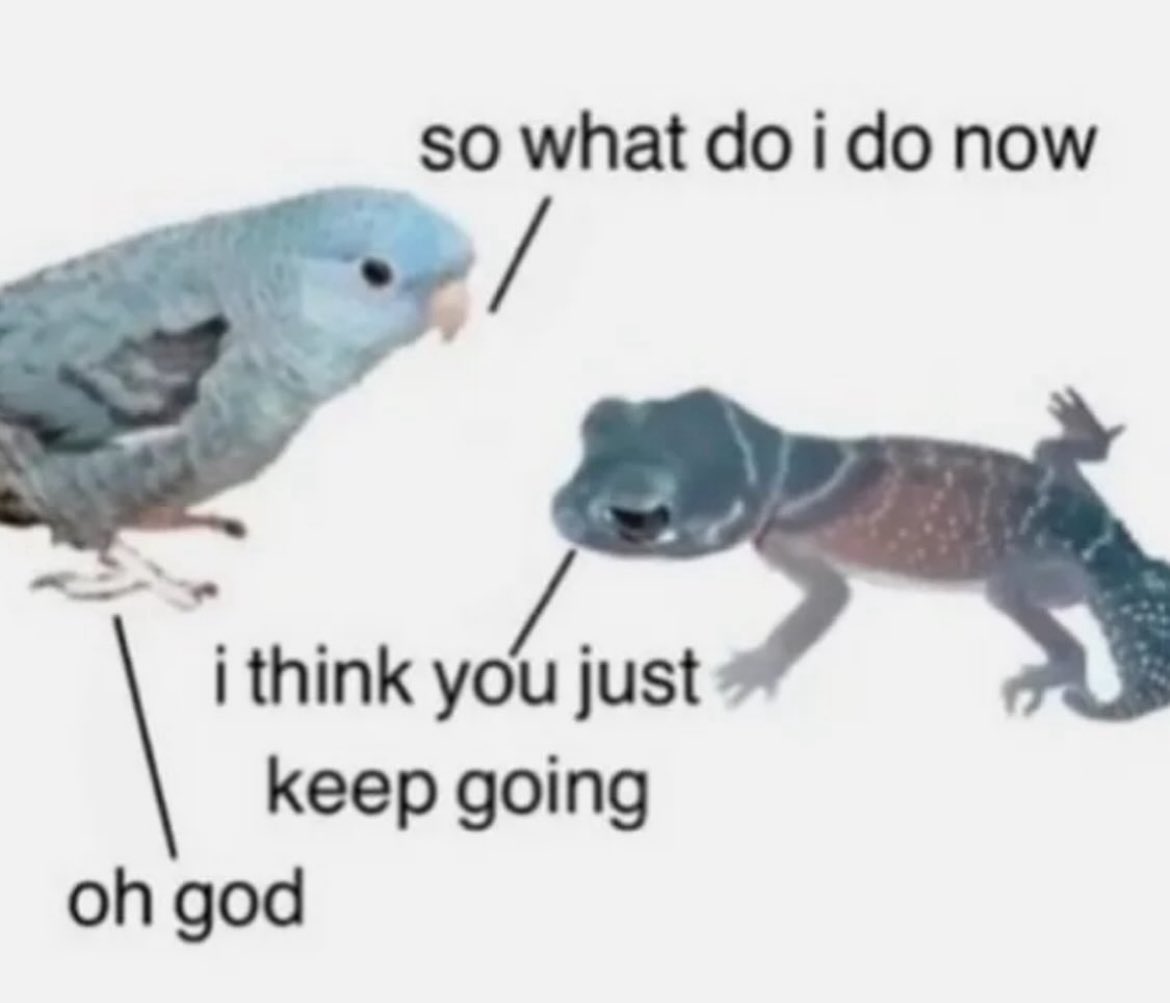 tinyrainboot's tweet image. oh god