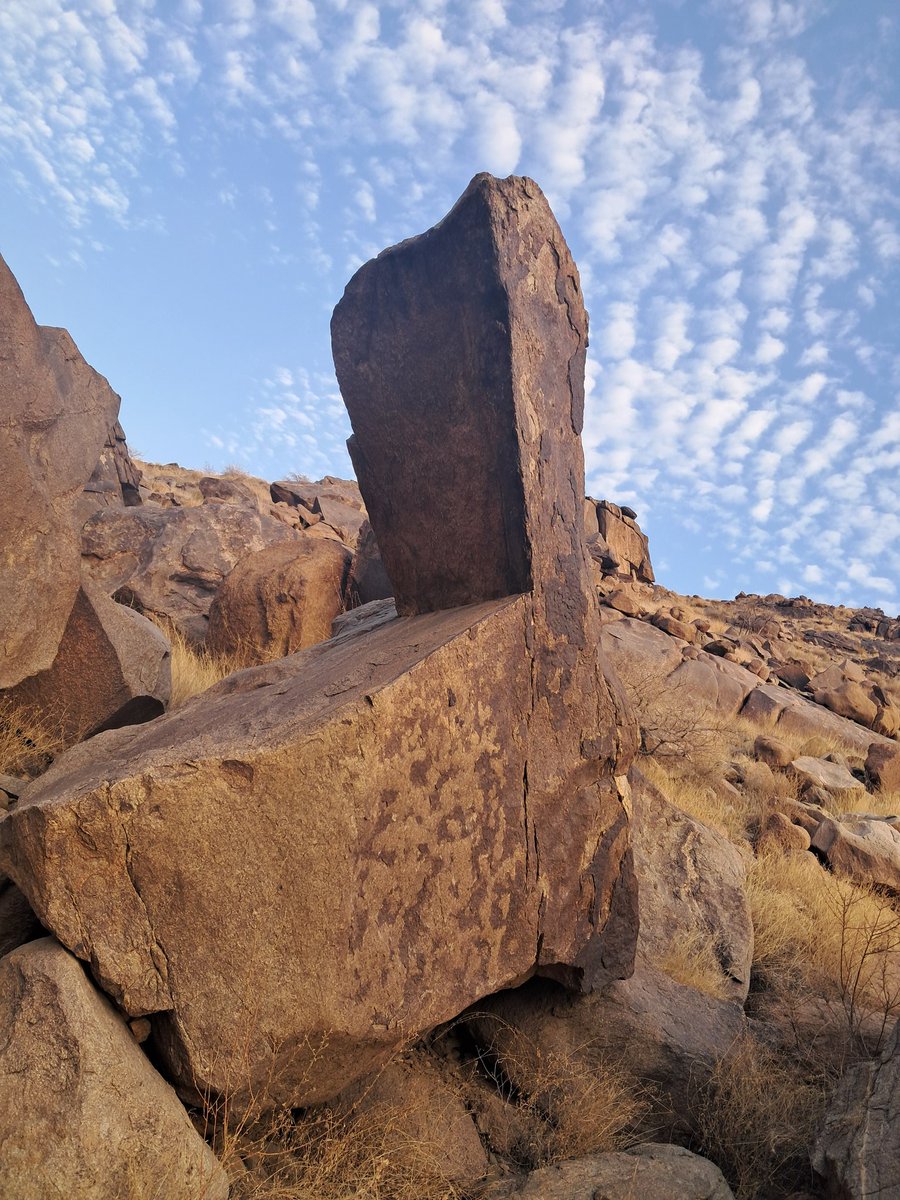 مقصورة شامخة من حجر ،وسحب سمحاقية تُزيِّن زُرقة السماء، وشجيرات صامدة تنتظر الغيث.
هذا النوع من السحب نسميه ( ساحق)😁 في محافظةالعرضيات ممايلي روافد وادي يبة، ولعله محرَّف من سمحاق ،وننطقه بالقاف المُعجَمة المنوَّنة بالكسر.
الصورة من قروى/ الطايف.