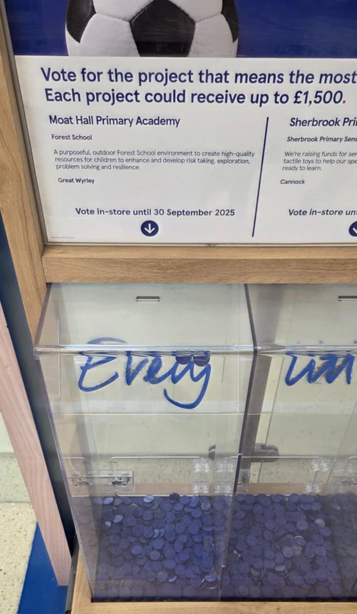 Do you shop at Tesco in Hednesford?  If so please pop your blue tokens in our slot - we’re trying to improve our Forest School environment. Thank you.