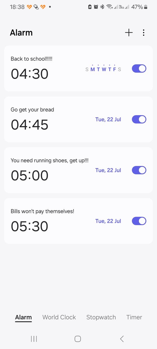 ShaneJeremy1's tweet image. #SchoolHolidays I guess dem over
Set your alarms!!!