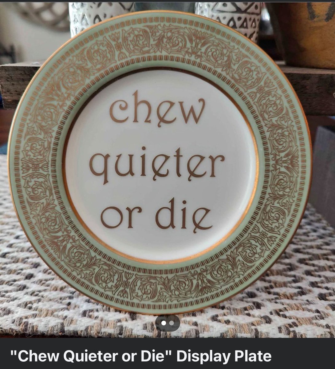 AquaticAna's tweet image. So fun fact about me: I LOVE looking at fb marketplace items! It’s so fun because you never know what might show up! Like this plate popped up the other day and it’s so funny