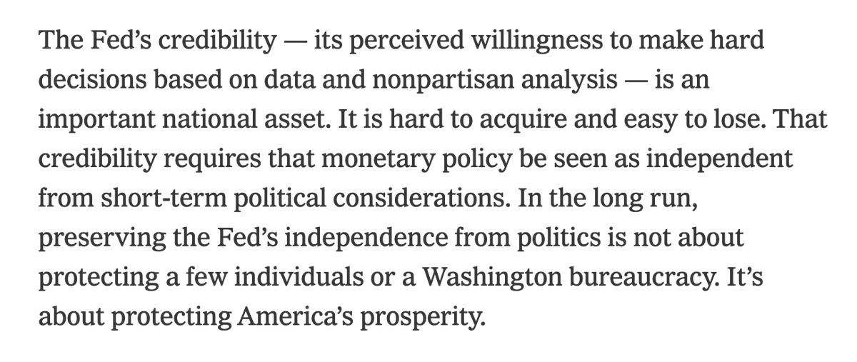 colbyLsmith's tweet image. New @nytimes op-ed by former Fed chairs Ben Bernanke and Janet Yellen
nytimes.com/2025/07/21/opi…