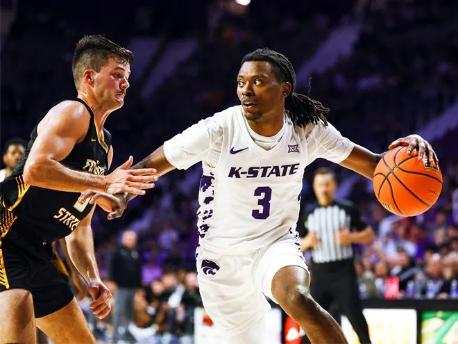portal_updates's tweet image. CJ Jones is withdrawing from the transfer portal and will return to Kansas State.
The 6’5” junior guard appeared in 33 games, averaging 5.7 points, 1.7 rebounds, and 1.5 assists per game.