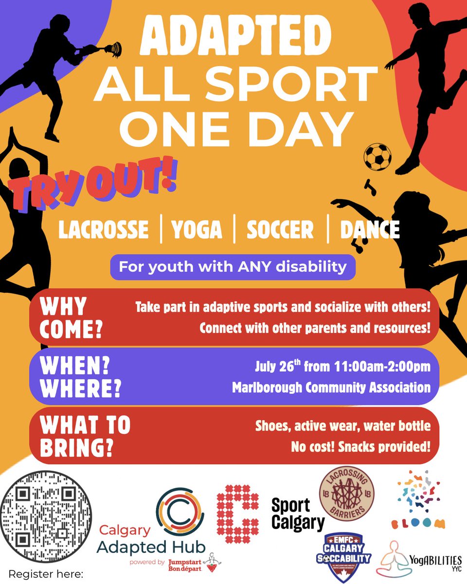 📅 July 26 | 🕚 11am–2pm | 📍 Marlborough Community Association
🥤 Free snacks, no cost to participate — just bring activewear, shoes, and a water bottle!
👨‍👩‍👧‍👦 Meet other families, connect with local resources, and experience the joy of adaptive sport!