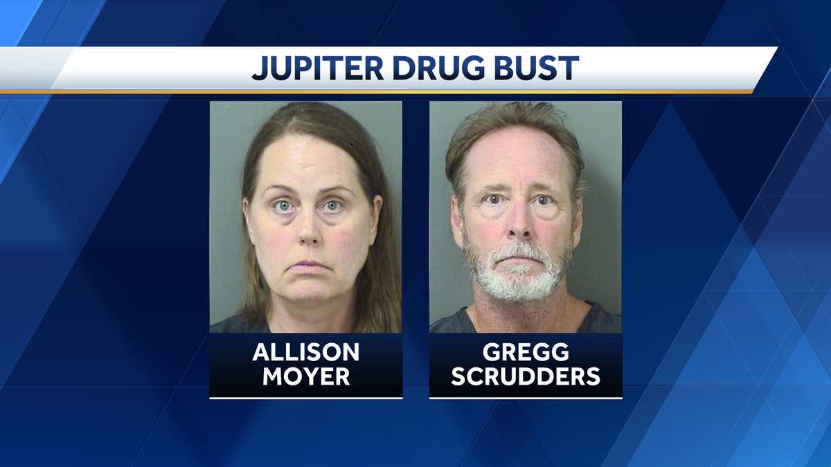FLSheriffs's tweet image. A Jupiter couple was arrested after deputies found marijuana, psilocybin, and THC edibles labeled “Alli’s Edibles” during a search warrant. Thanks to @PBCountySheriff, dangerous drugs were taken off the streets. 👏wpbf.com/article/jupite…