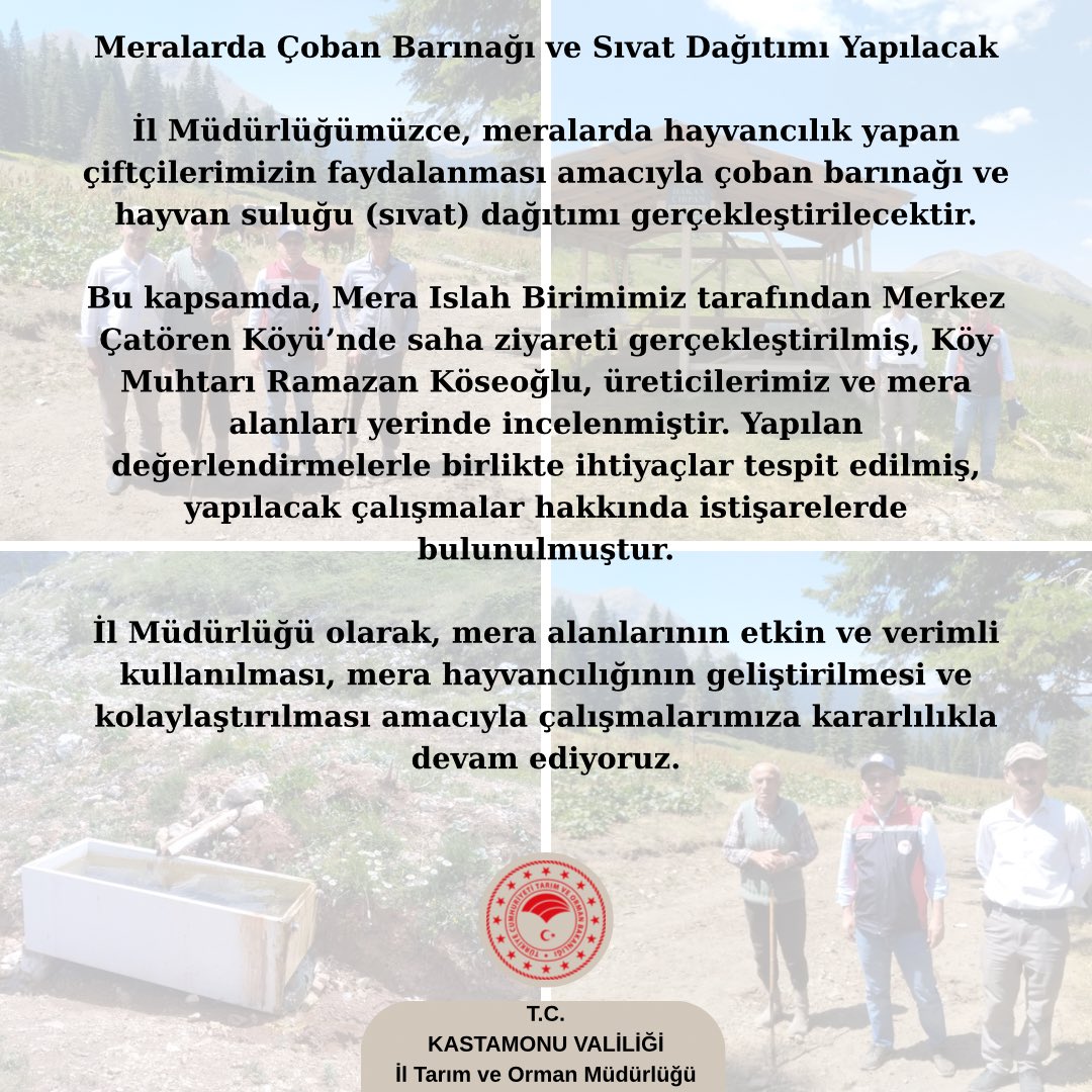 Meralarda Çoban Barınağı ve Sıvat Desteği <a href="/TCTarim/">T.C. Tarım ve Orman Bakanlığı</a> <a href="/ibrahimyumakli/">İbrahim Yumaklı</a>