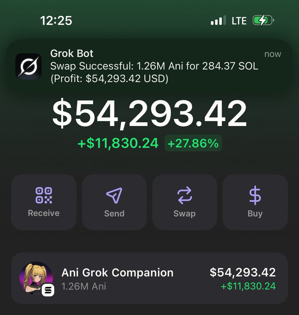 CryptoNobler's tweet image. My Grok 4 bot just turned $300 into $54,000!
With the new Grok AI Companion, it took me 10 minutes to build this money printer.
You can do it too - no coding skills needed.
Here’s a step-by-step guide and the full source code 👇🧵