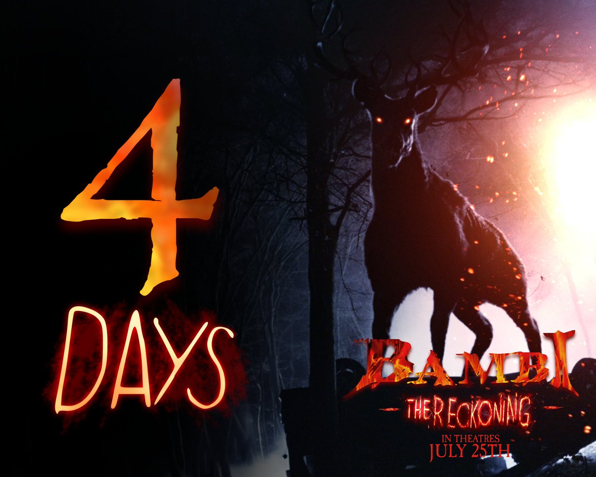 Bambi_horror's tweet image. 4 DAYS to go! Do you have your tickets for #BambiTheReckoning yet?