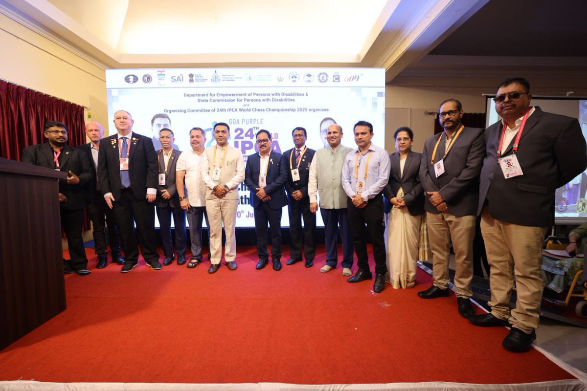 CMO Goa (@goacm) on Twitter photo HonтАЩble Chief Minister <a href="/DrPramodPSawant/">Dr. Pramod Sawant</a> attended the Opening Ceremony of the Goa Purple 24th World IPCA - World Chess Championship for Persons with Disabilities at the International Center, Dona Paula. 1/3 HonтАЩble Chief Minister <a href="/DrPramodPSawant/">Dr. Pramod Sawant</a> attended the Opening Ceremony of the Goa Purple 24th World IPCA - World Chess Championship for Persons with Disabilities at the International Center, Dona Paula. 1/3