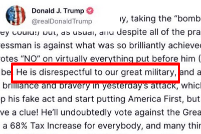iThinkHarder's tweet image. Yes, everyone must bow before our grand Ruler, the mighty Military Industrial Complex. There shall be no other gods before it.
Don't you know how brave our military is?!