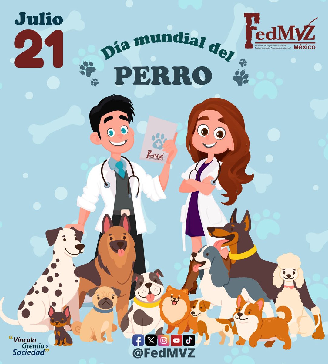 Hoy celebramos a quienes nos regalan lealtad, amor incondicional y alegría todos los días…🐶
Cada 21 de julio conmemoramos el día mundial del perro 🐕🐩. Nuestro reconocimiento al compromiso de las y los Médicos Veterinarios Zootecnistas que dedican su vida al bienestar, la