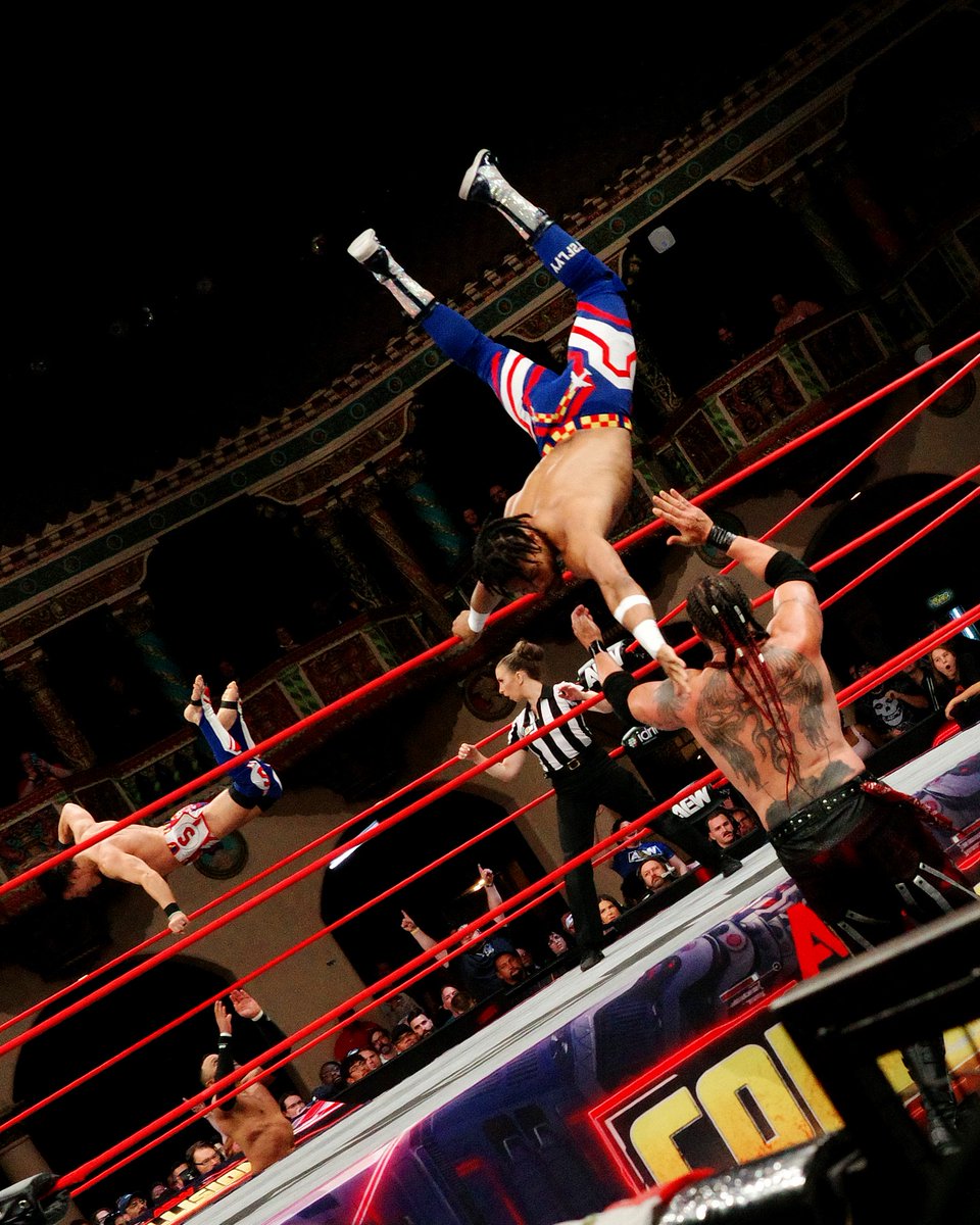 fight4ever's tweet image. Another shot of when I was at #AEWCollision and it started raining men.
