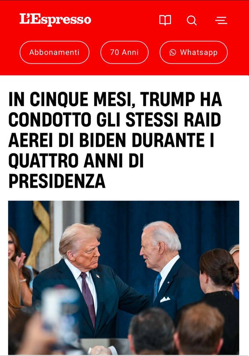 TsarKastik's tweet image. In just five months, Trump has conducted as many airstrikes as Biden did during his entire 4-year presidency: Despite campaign promises, Trump hasn't ended any wars.
During his first five months in office, Trump authorized only 26 fewer airstrikes than Biden did in four years.…