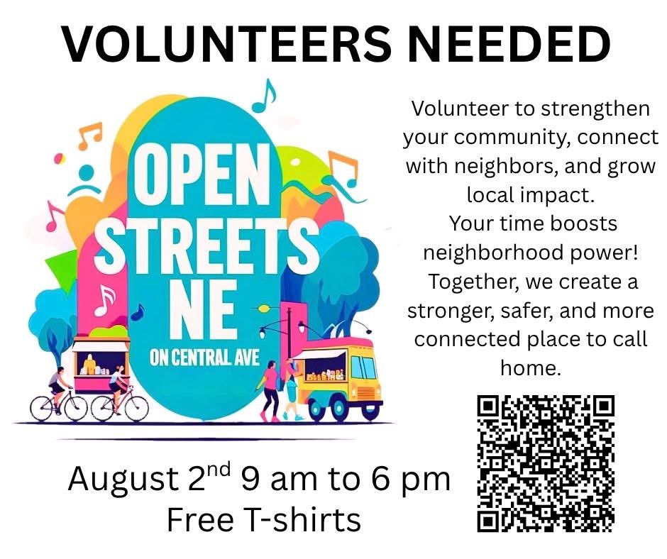 MplsWard1's tweet image. Volunteer for Central Ave Open streets on Saturday August 2nd! Northeast neighborhood organizations have been working hard to bring open streets back to Central and need volunteers.