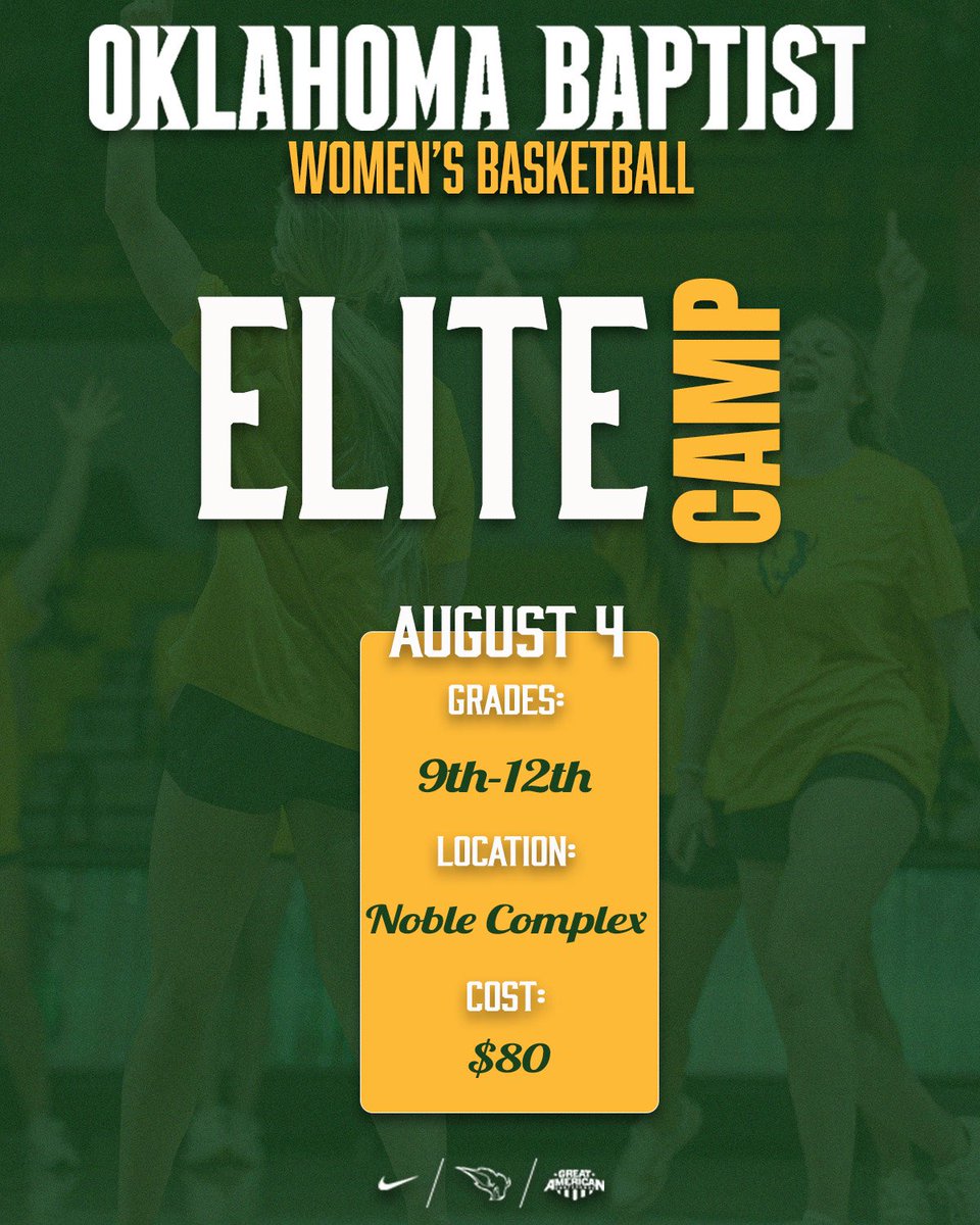 MARK YOUR CALENDARS 🗓️

August 4th from 2-5 p.m., we want to see YOU in Noble for our Elite Camp 💥
