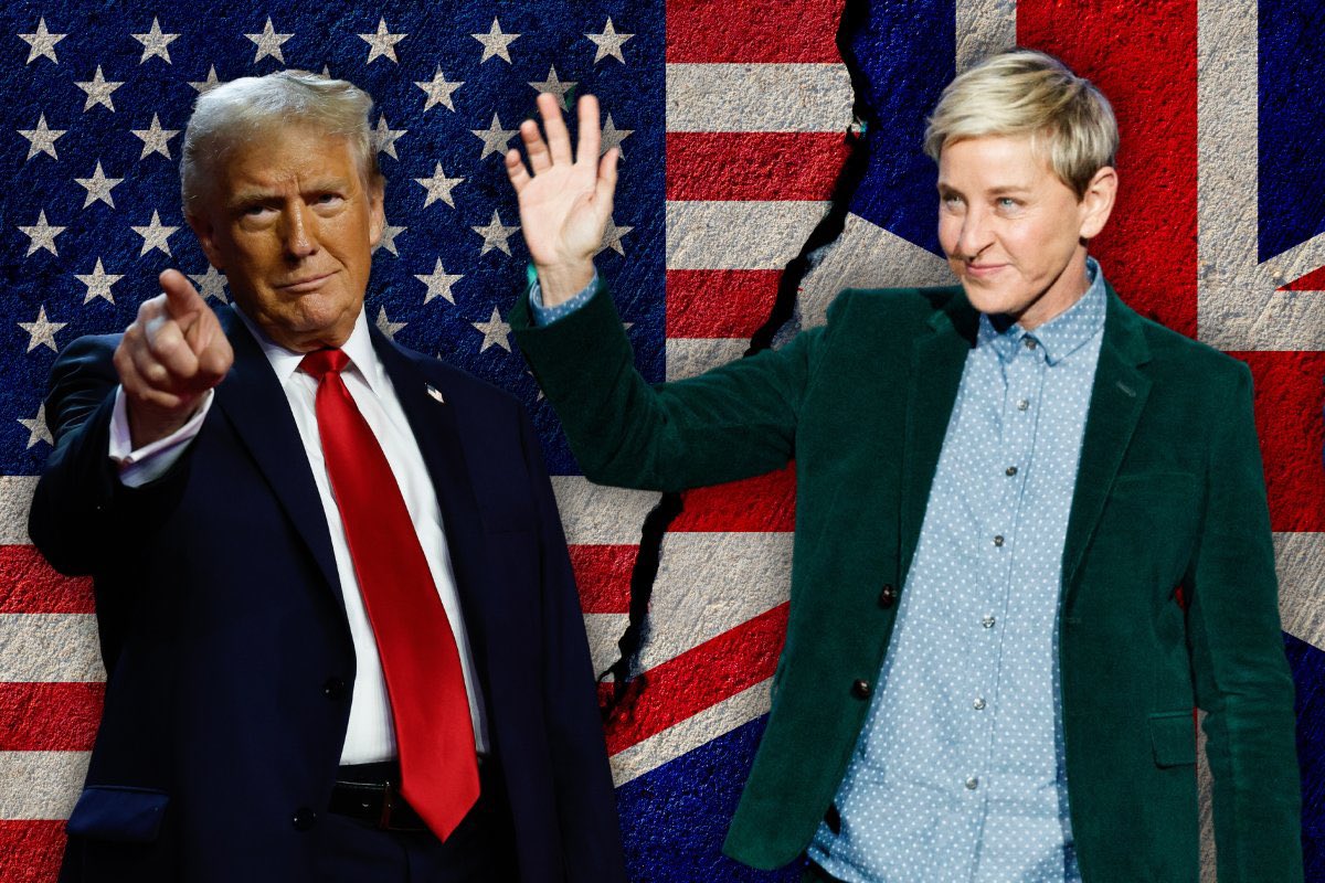 LarryDJonesJr's tweet image. BREAKING: Ellen DeGeneres has officially left the United States and moved to the UK, citing her deep concerns about President Trump's policies.
Any parting words for her?