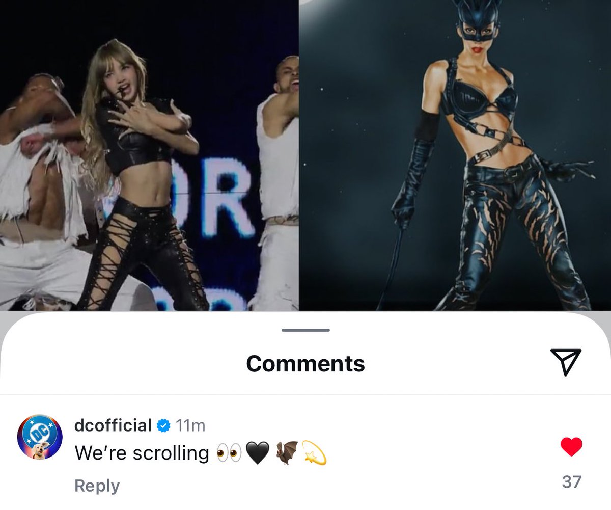yall see the bat emoji? lisa as batwomen??????? COLLAPSE🤯