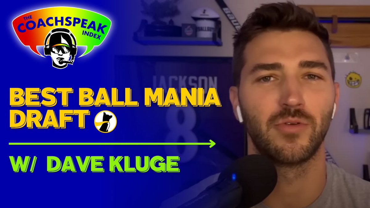 CoachspeakIndex's tweet image. livestreaming schedule for this week’s Best Ball Mania drafts:
Wednesday, 2pm ET — Jamey Eisenberg (@JameyEisenberg)
Wednesday, 3pm ET — Liam Murphy (@ChessLiam)
Friday, 2pm ET — Dave Kluge (@DaveKluge)
Friday, 3pm ET — Michael F. Florio (@MichaelFFlorio)…