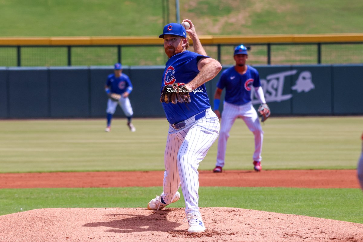 biest22's tweet image. Some shots of @spencerturnbull in his first action as a Cub on Saturday in the Arizona Complex League. He went 4+ IP, 1 ER, 2 BB, 5 K's with velocity around 92. Nice debut for his new org! #Cubs #ACL2025
