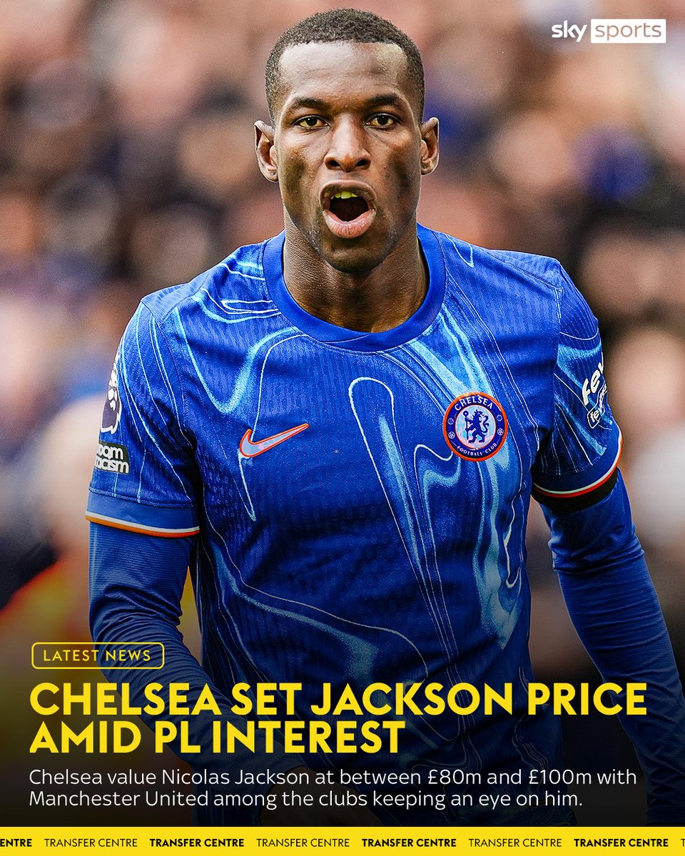 SkySportsPL's tweet image. Chelsea have set Nicolas Jackson's price amid Premier League interest 💵
If he was to leave, the £79m Liverpool are paying for Hugo Ekitike would be used as a benchmark for any potential deal 💰