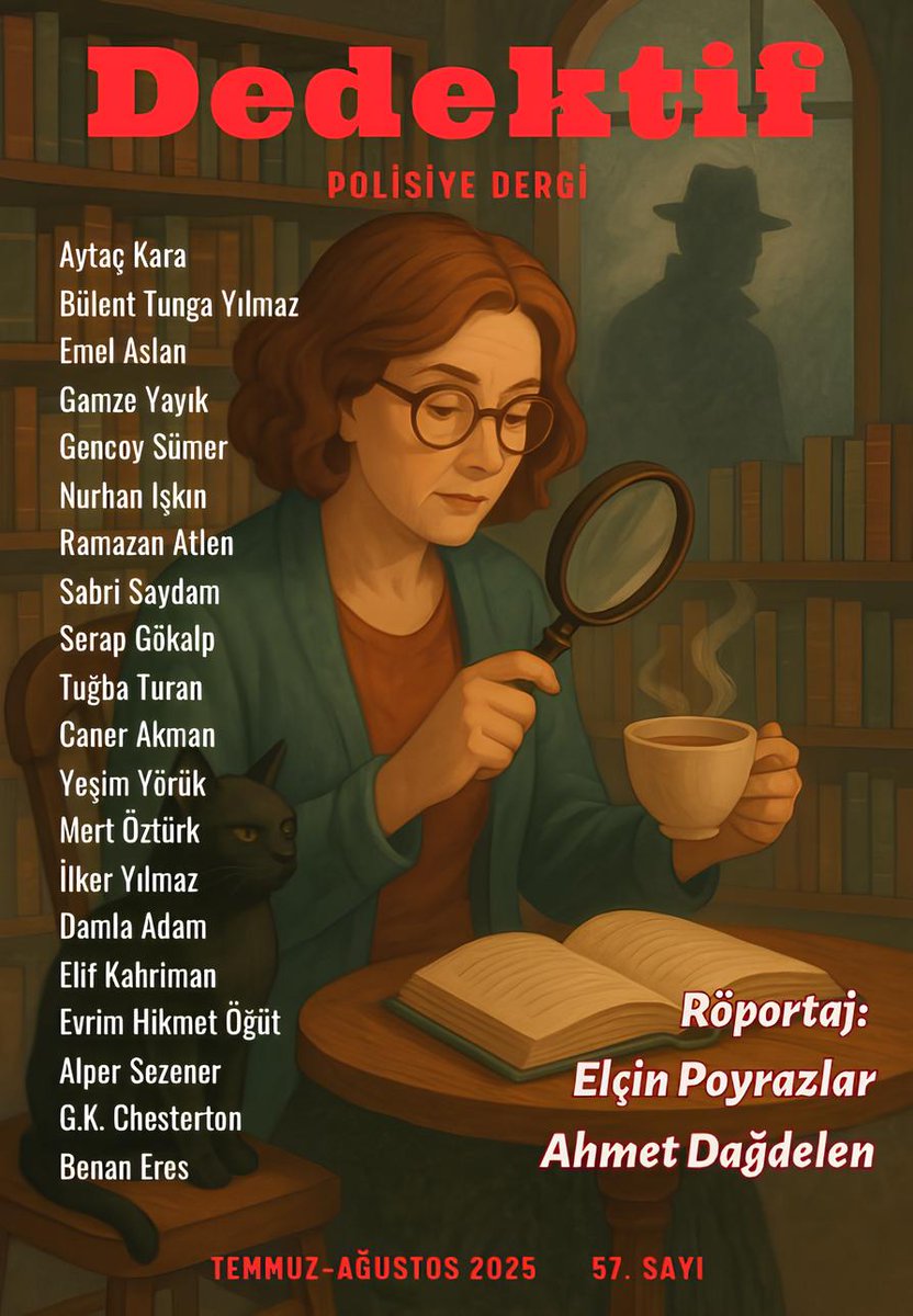 Dedektif'in 57.SAYISI çıktı!
57.sayı röportaj konukları yazar Elçin Poyrazlar ve Sinemateke – Akyaka’nın sahibi ve işletmecisi Ahmet Dağdelen. Polisiye öyküler, makaleler, araştırma, inceleme, köşe yazıları, film-dizi/kitap tanıtımlarıyla 57.sayı sizlerle
dedektifdergi.com/dedektif-dergi…