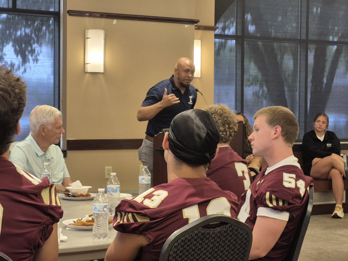 Coach Saulter speaking at the Suburban League Football Media Luncheon! Go Tigers!!