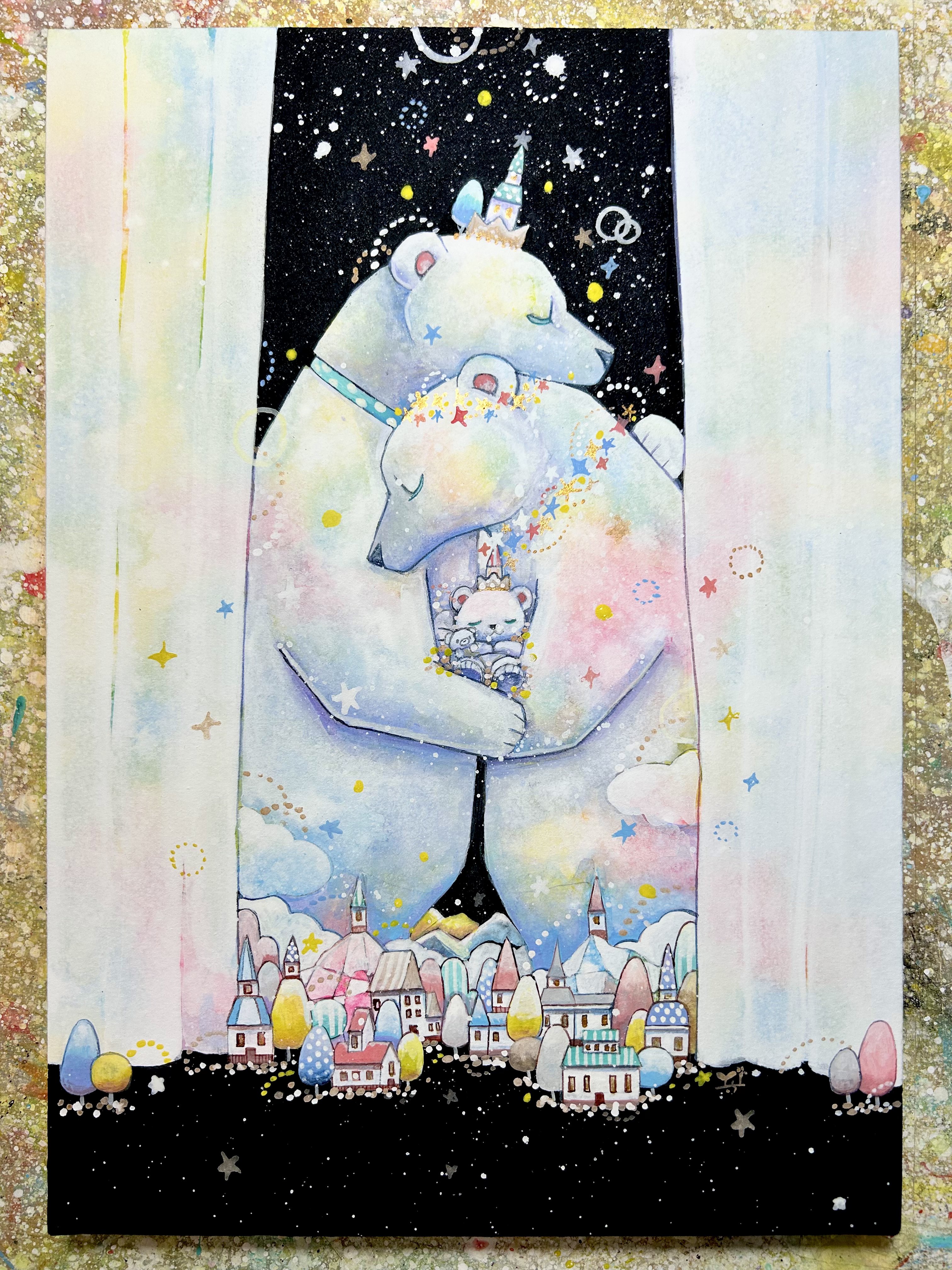 イラストレーター Yosi アクリル画 原画　 超希少な作品　真作　１点もの イラストレーター Yosi アクリル画 原画 超希少な作品 真作 1点