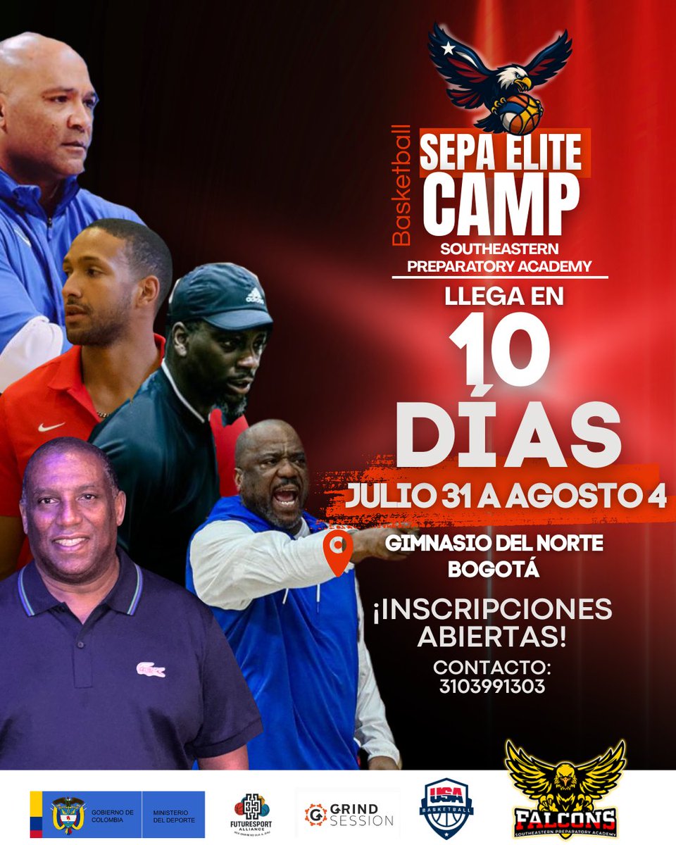 OrangeBallCol's tweet image. 📣 ¡FALTAN SOLO 10 DÍAS!
Prepárate para vivir una experiencia de alto nivel con entrenadores de talla internacional en el SEPA ELITE CAMP 🏀 
🗓 Del 31 de julio al 4 de agosto📍  Bogotá
📲 ¡Inscripciones abiertas!
Contacto: 3103991303

🚀 ¡El futuro se entrena hoy!