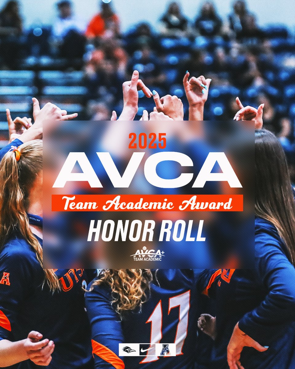 UTSAvolleyball's tweet image. On the Honor Roll ๐
The 'Runners recorded a GPA in the top 20% of all NCAA Division I programs!
๐ฐ: utsa.pro/4mc6pWx
#BirdsUp ๐ค | #LetsGo210