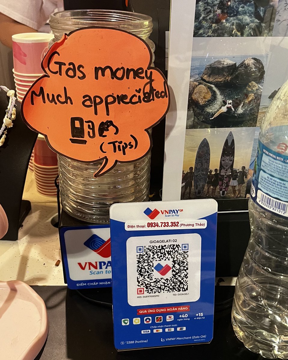 AdvSapna_'s tweet image. In 🇻🇳 making crypto payment is possible through apps without even doing KYC…just scan the QR!
So, seeing the shop ask for gas money as tip was a unique and interesting sight! 😂