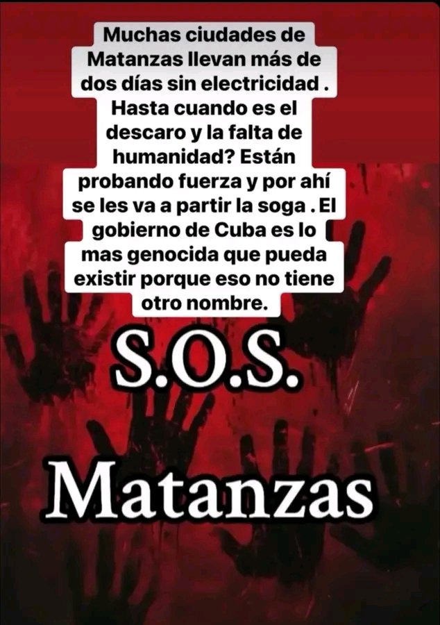 En matanzas la indignación crece por hora! #Cuba agoniza. Visto en FB.